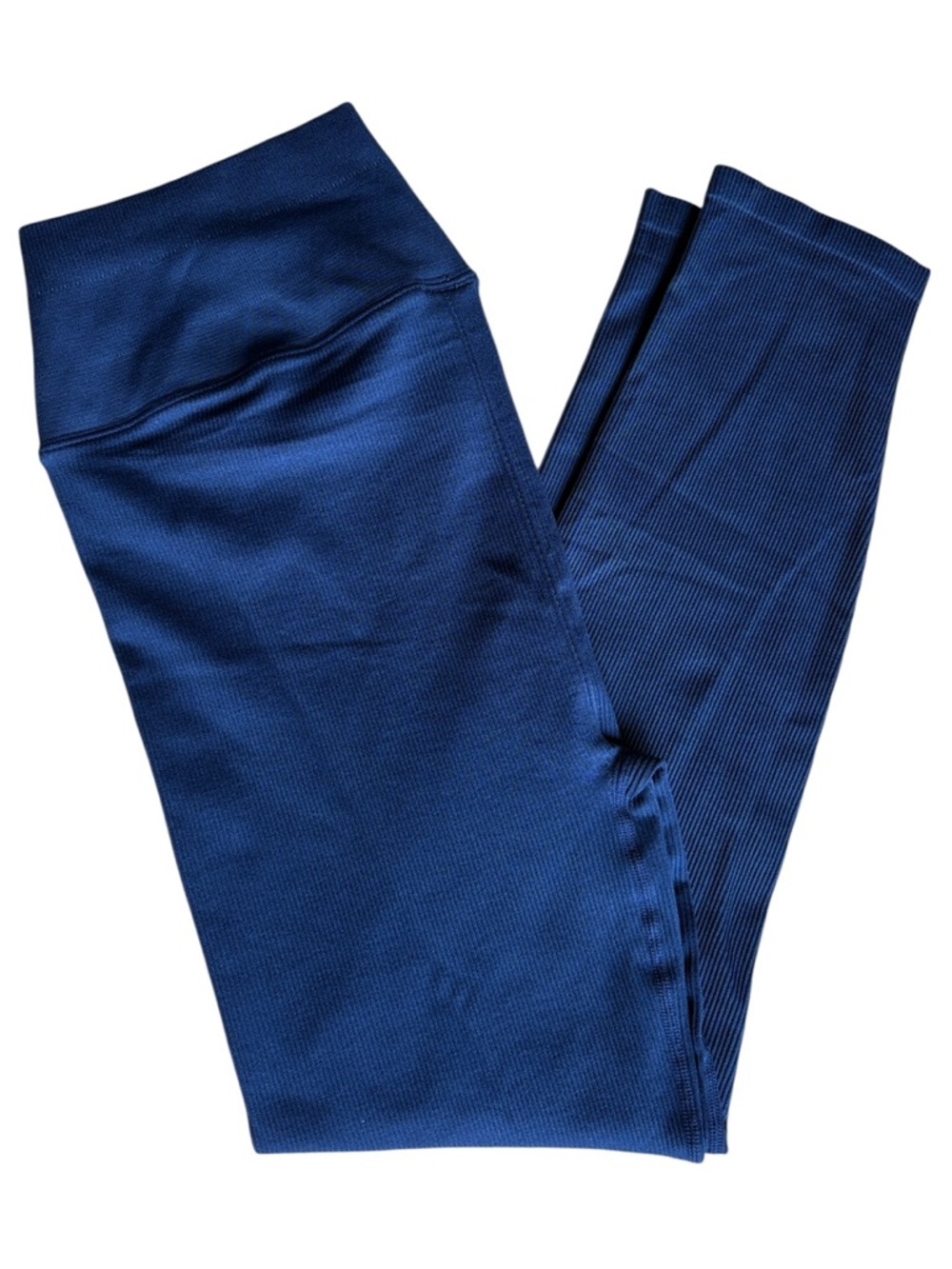 EUC J. Crew SculptStretch High Rise Ribbed Leggings Blue Size Large